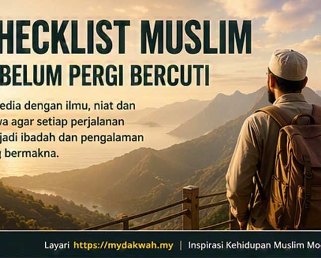 Checklist Muslim Sebelum Pergi Bercuti